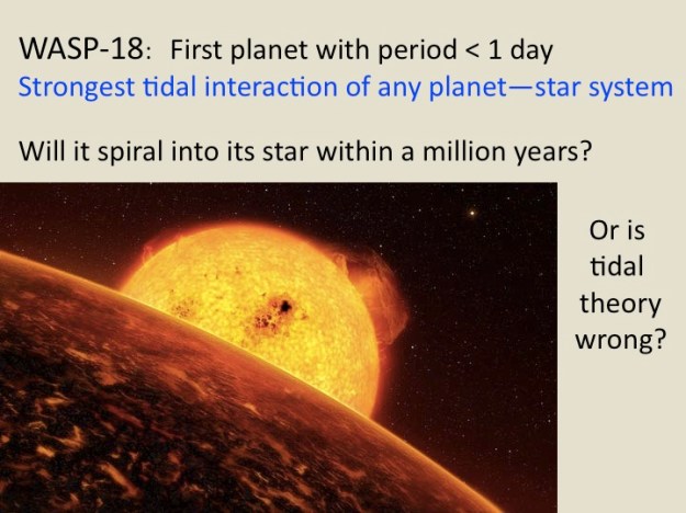 WASP-18b, spiralling inward to destruction