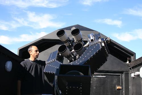 Pierre Maxted installing 4 cameras at WASP-South